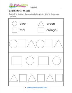 pattern shapes worksheet