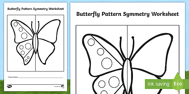 Butterfly Symmetry Pattern Worksheet (Lehrer gemacht)