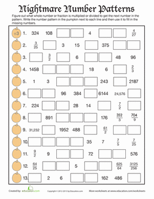 Halloween Patterns | Worksheet 