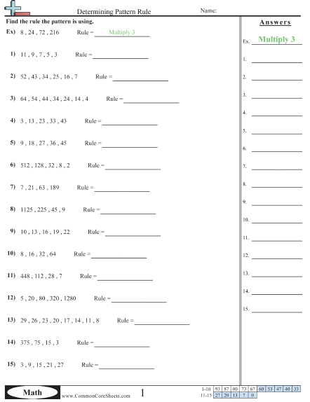 Patterns &  Function Machine Worksheets | Free - Distance Learning ...