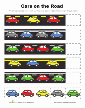 Cut and Paste Patterns | Worksheet 