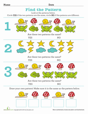 Find the Pattern | Worksheet 