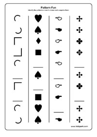 Complete The Column Patterns Worksheets,First Grade Pattern ...