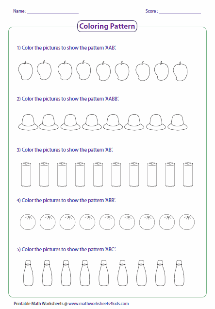 Pattern Worksheets