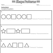 1st Grade Patterns Worksheets &  Free Printables 