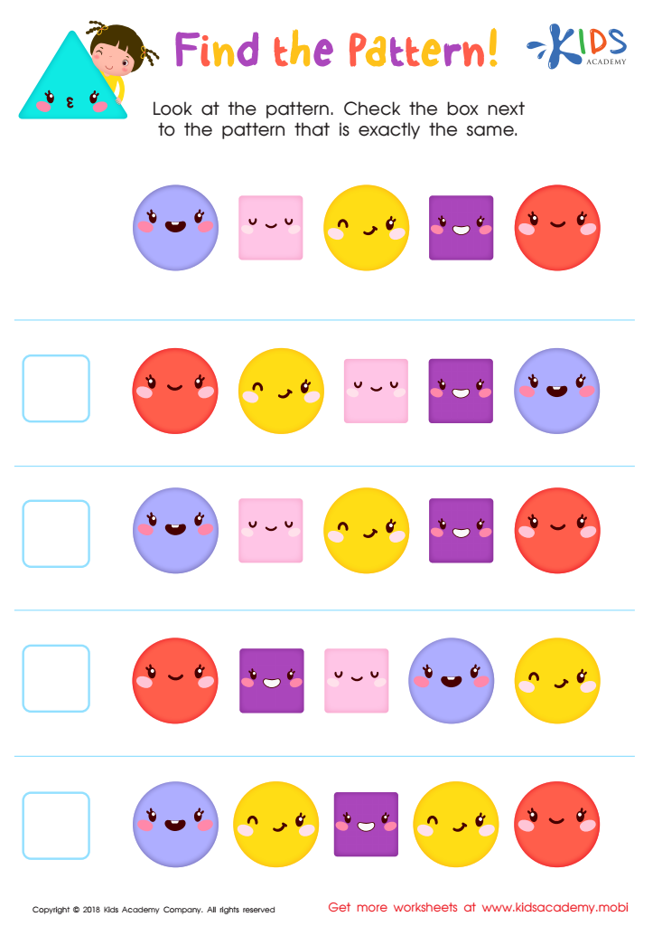 pattern worksheet for 1st graders