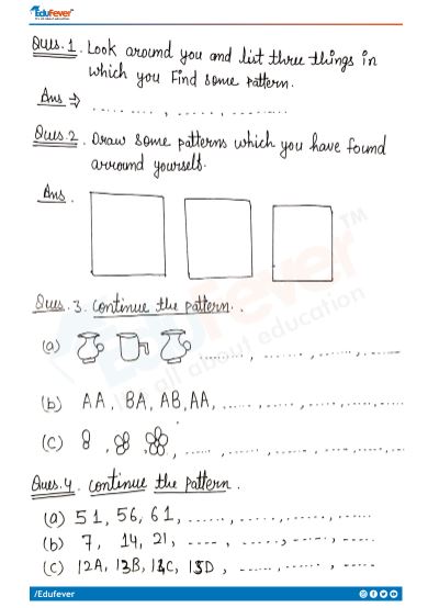CBSE Class 3 Math Play with Patterns Worksheet with Solutions ...
