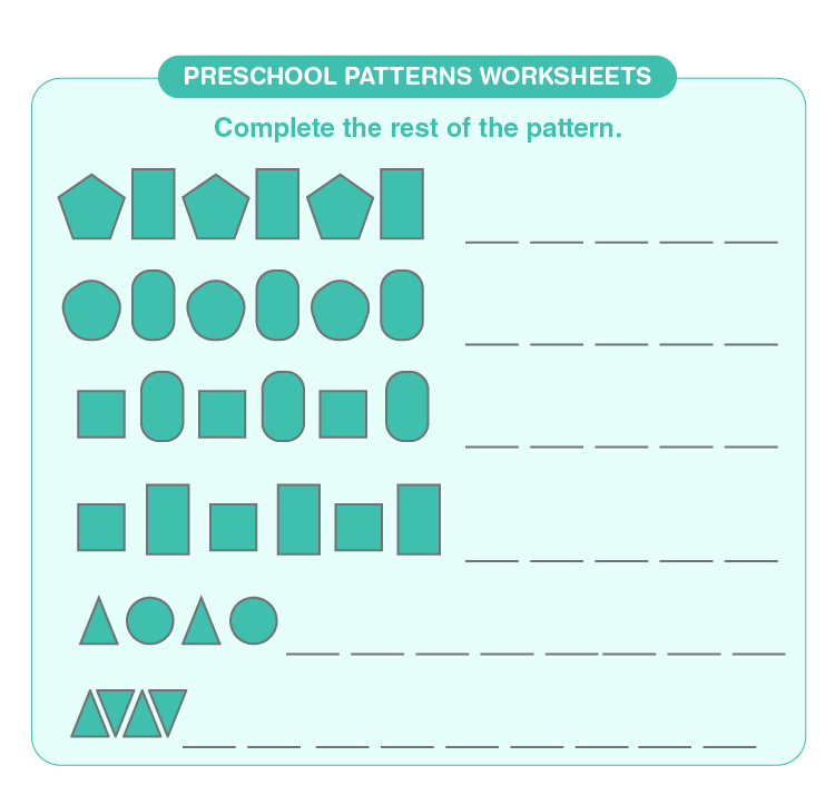 Preschool Patterns Worksheets | Download Free Printables For Kids
