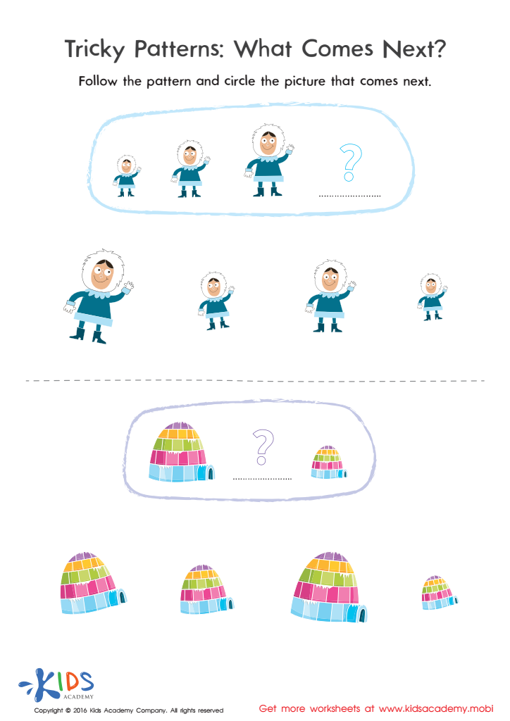 Free Pattern recognition Extra Challenge Matching Worksheets for 4 ...