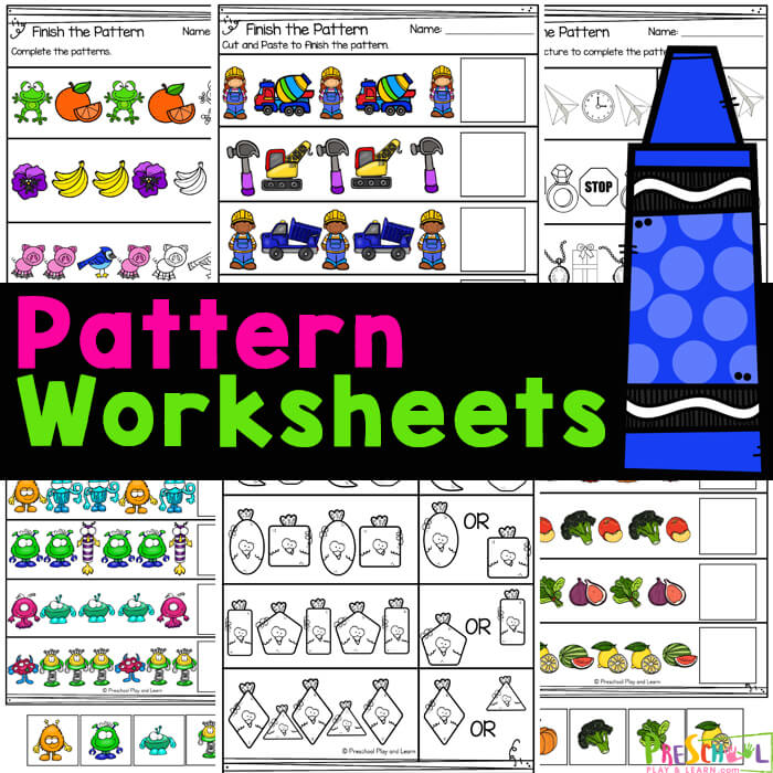FREE Printable Pattern Worksheets for Preschool
