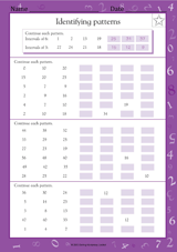 5th Grade Patterns Worksheets