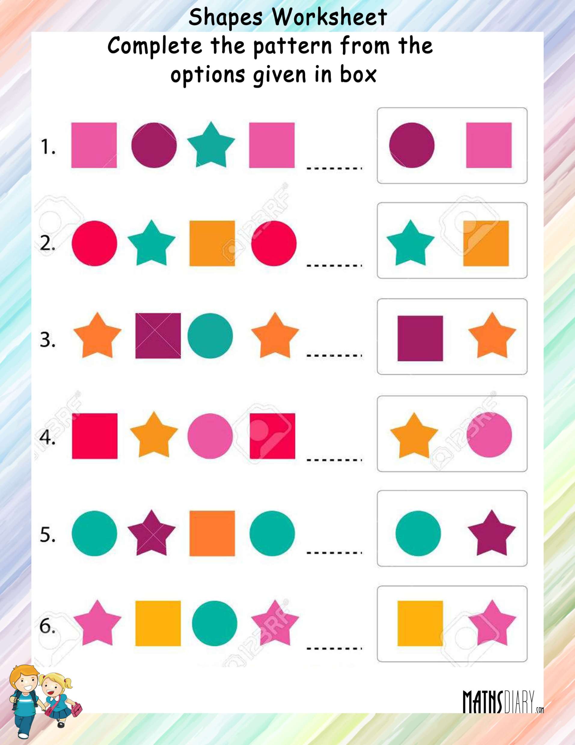 Patterns UKG Math Worksheets Worksheets Library