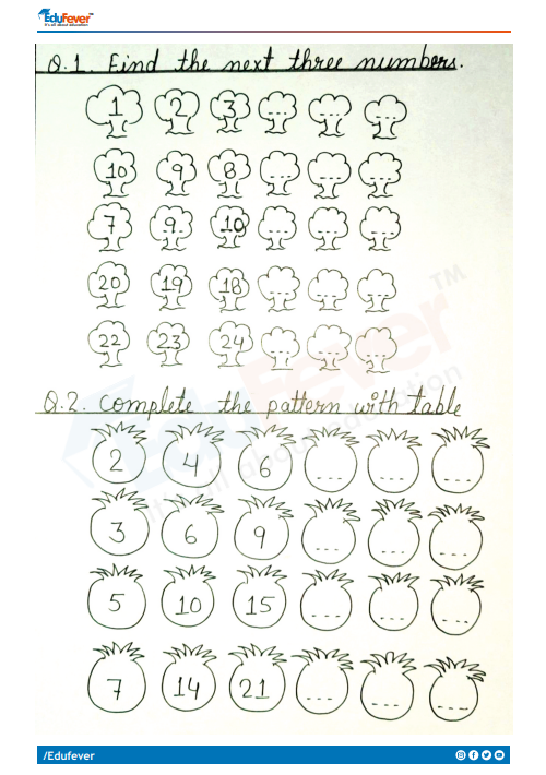 CBSE Class 2 Math Patterns Worksheet with Solutions