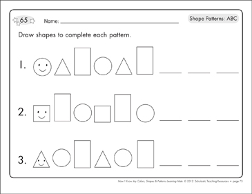 Pattern Games, Worksheets, and Sheets for Sequencing Practice for ...