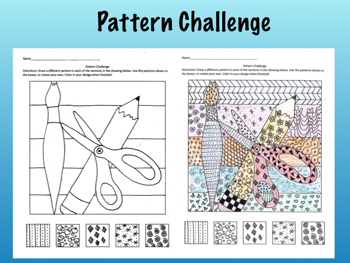 Art worksheet Pattern Challenge  