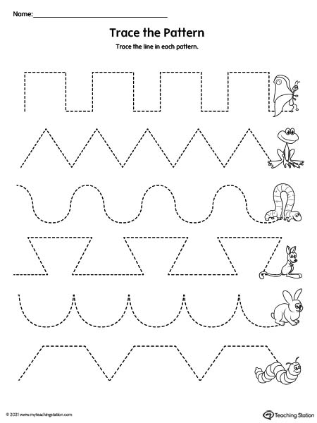 Kindergarten Patterns Printable Worksheets | MyTeachingStation.com