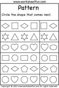 Shape Patterns - Two Worksheets / FREE Printable Worksheets ...