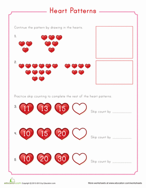 Heart Pattern | Worksheet 