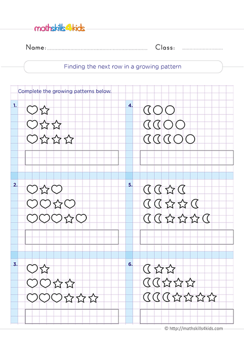 Mastering shape patterns: Second-Grade worksheets and activities