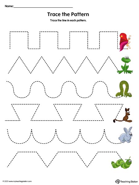 Kindergarten Patterns Printable Worksheets | MyTeachingStation.com