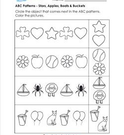 Pattern Worksheets for Kindergarten | A Wellspring of Worksheets