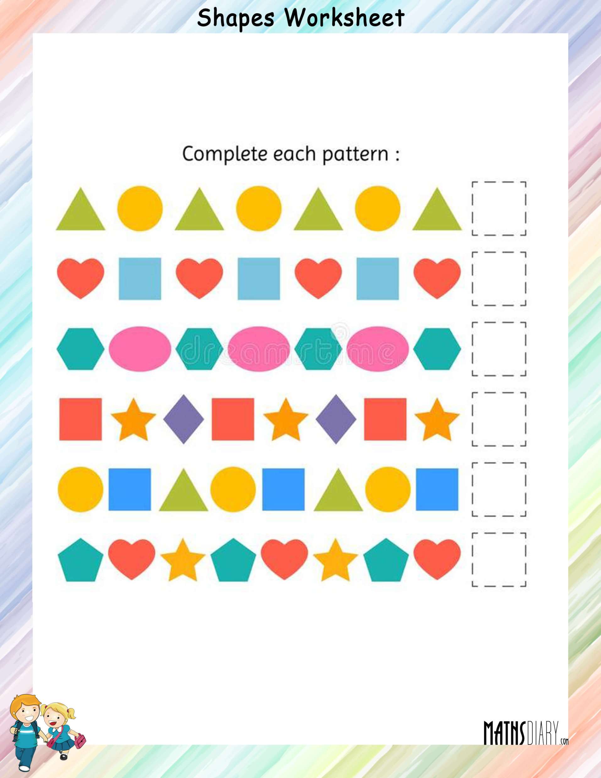 Free pattern worksheet in math, Download Free pattern worksheet in math ...
