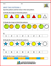 pattern worksheet key stage 1