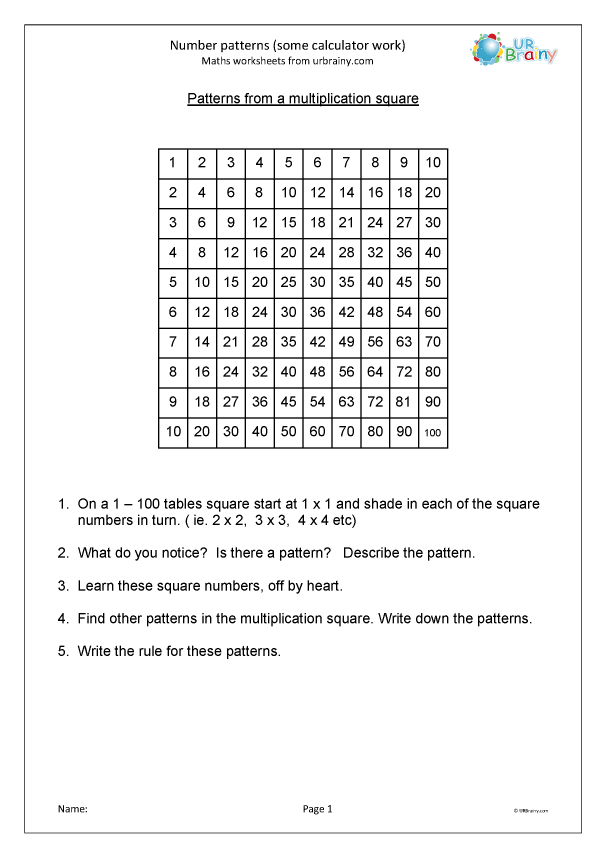 Number patterns - Reasoning/Problem Solving Maths Worksheets for ...