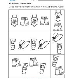 pattern worksheet kindergarten printable