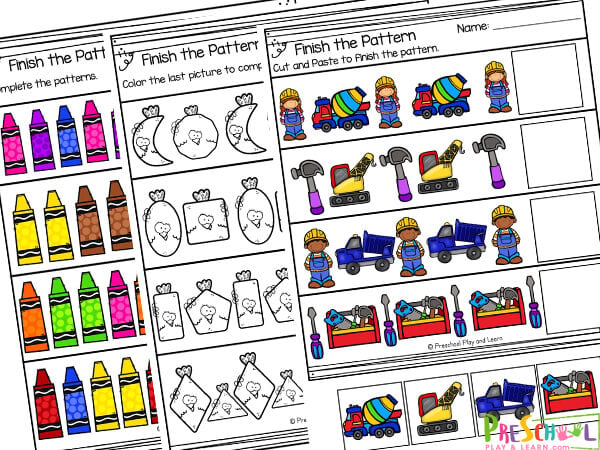pattern worksheet prek