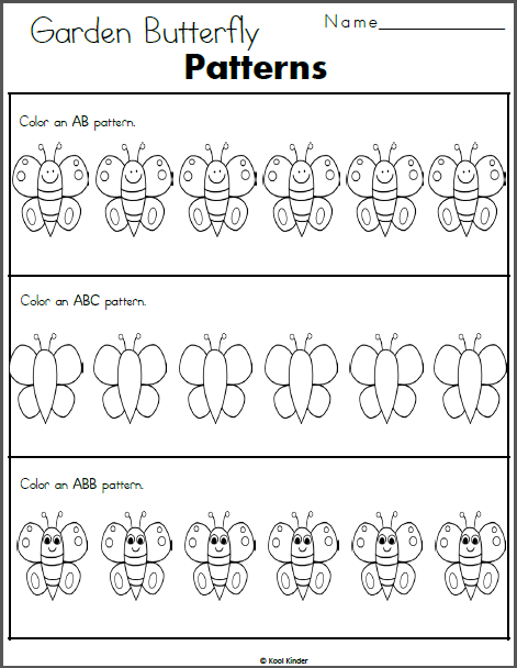 pattern worksheet preschoolers free