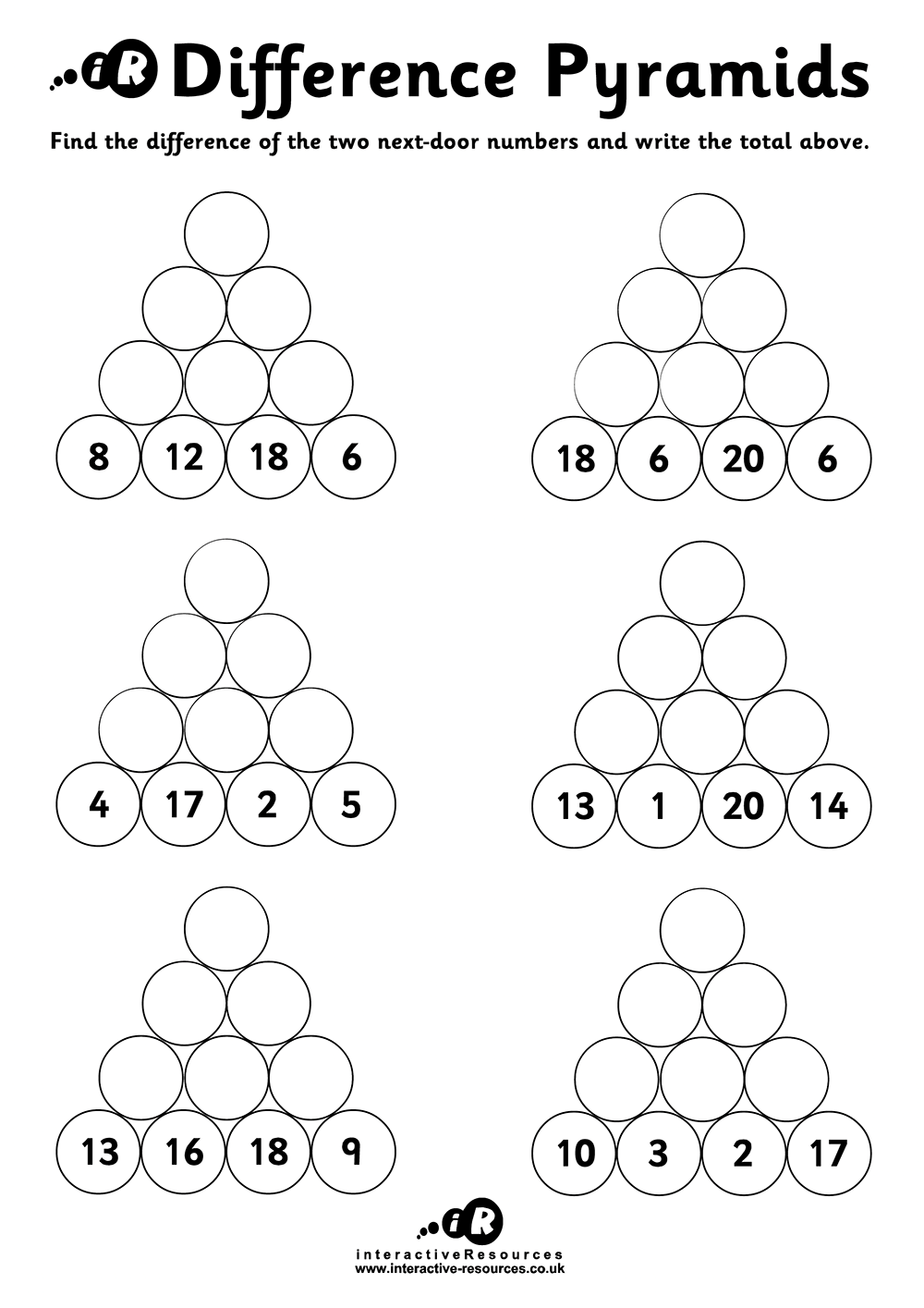 Primary Worksheets - Supporting Maths Worksheets for iR Online ...