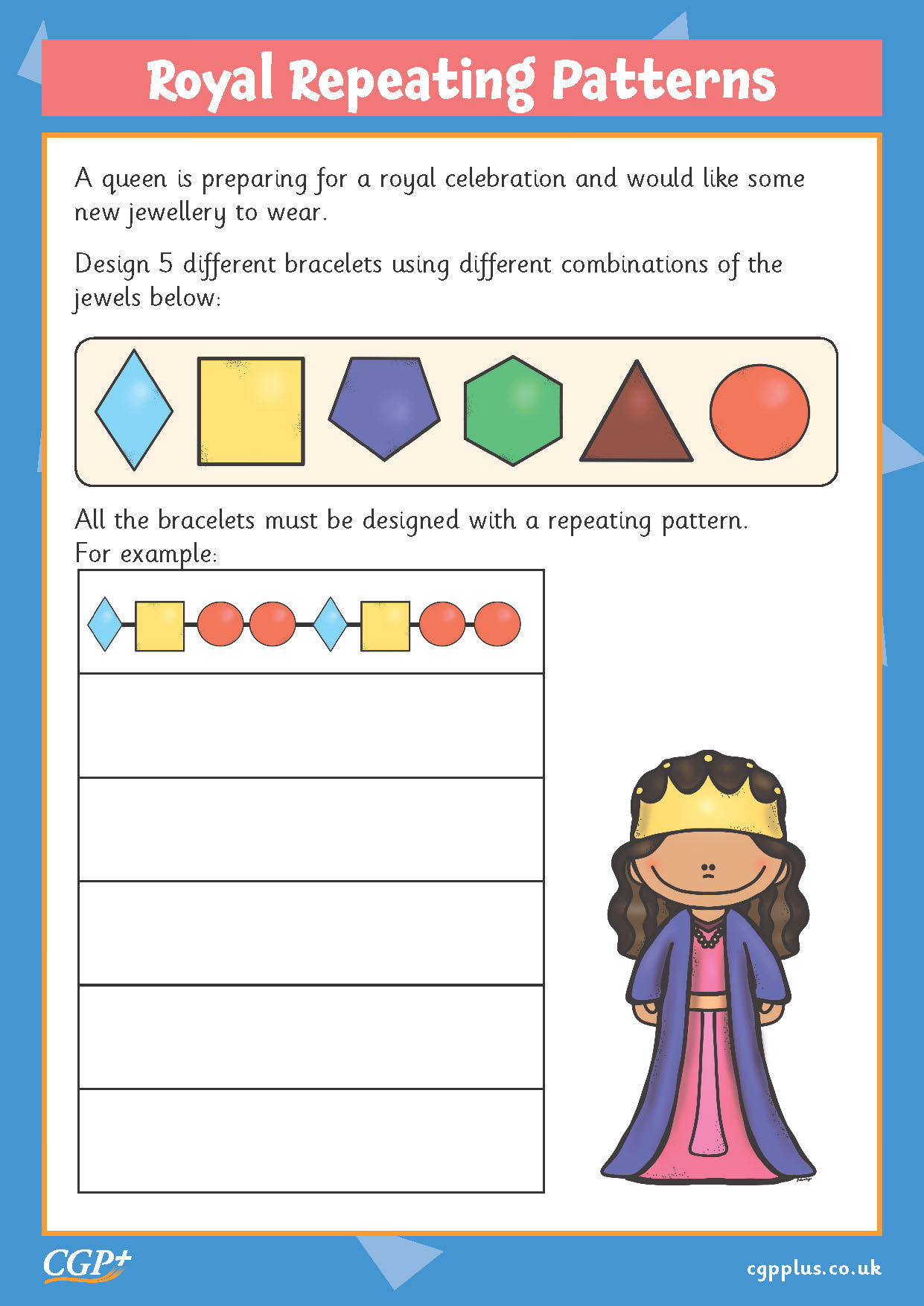 Royal Repeating Patterns (Year 2) | CGP Plus