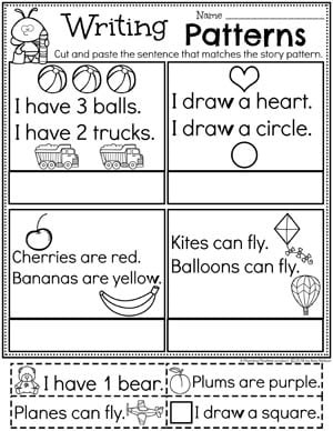 Kindergarten Writing Worksheets - Planning Playtime