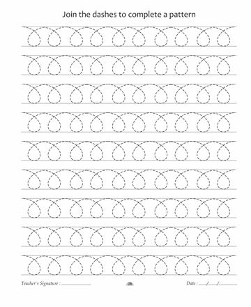 pattern writing worksheet for preschoolers