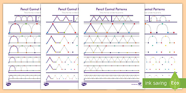 Pencil Control Pattern Worksheet / Worksheets (teacher made)