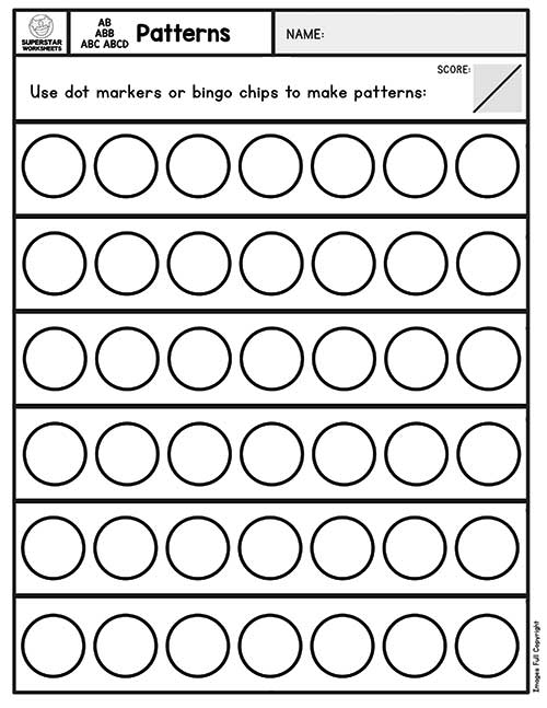 Pattern Worksheets -Worksheets Library