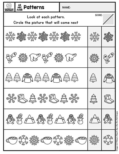 Pattern Worksheets -Worksheets Library