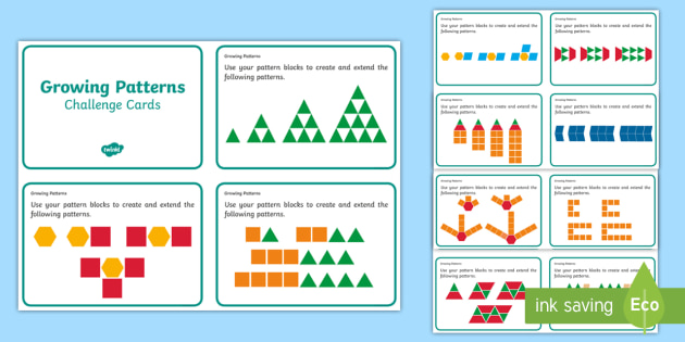 Growing Patterns Grades K-2 Challenge Cards | Math Resources