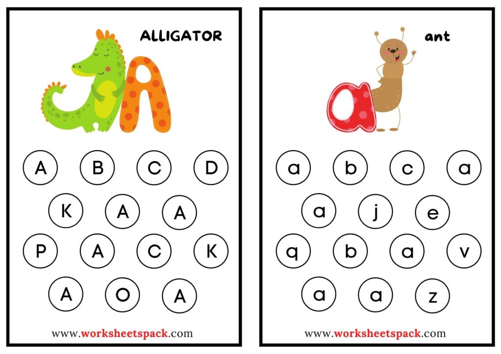 ABC Worksheets for Kindergarten Printables PDF - worksheetspack