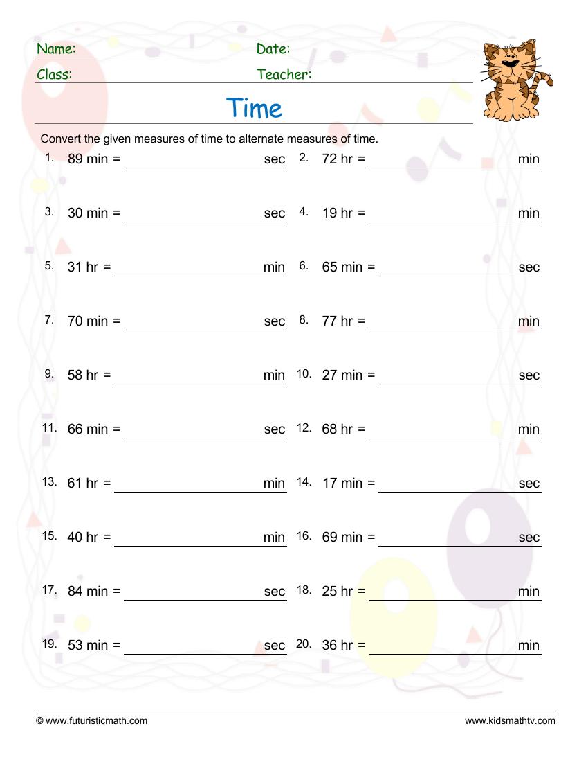 Telling Time Worksheets pdf Downloads | Math Champions