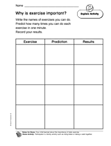pe worksheet for middle school