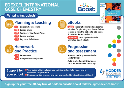 Pearson Edexcel International GCSE Chemistry: Boost