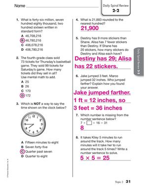 pearson education 5th grade math worksheet answers