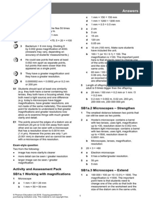 BIOLOGY Edexcel (9-1) Student Book Answers | PDF | Cell (Biology ...