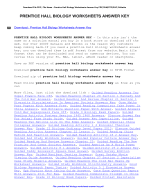 pearson education biology worksheet answers