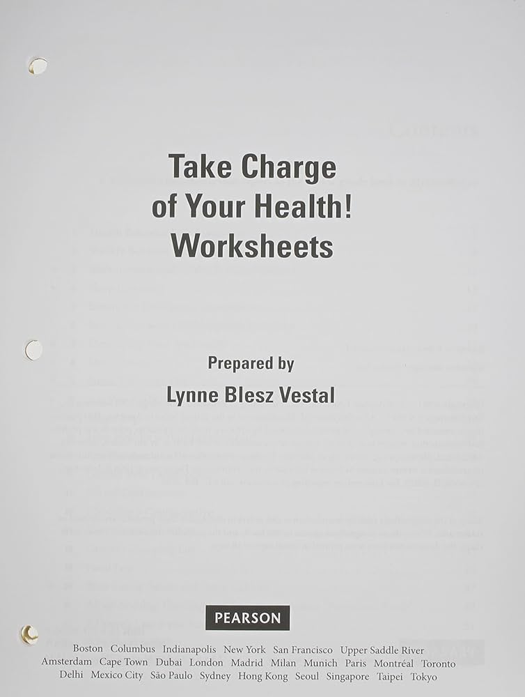 Amazon.com: Take Charge of Your Health Worksheets: 9780321904553 ...