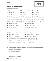 Order of Operations Printable (5th - 6th Grade) - TeacherVision