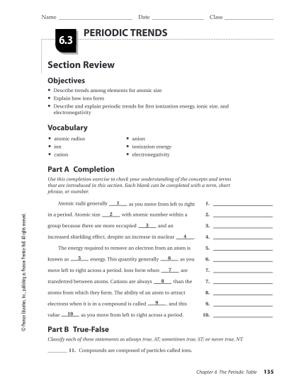 pearson prentice hall chemistry worksheet answers
