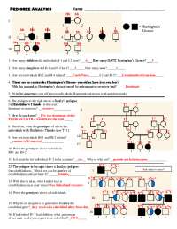 Worksheet for Pedigree Analysis and Practice Key | Exercises ...